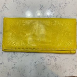Kate Spade Alligator Vintage Clutch in Yellow 90s Y2K